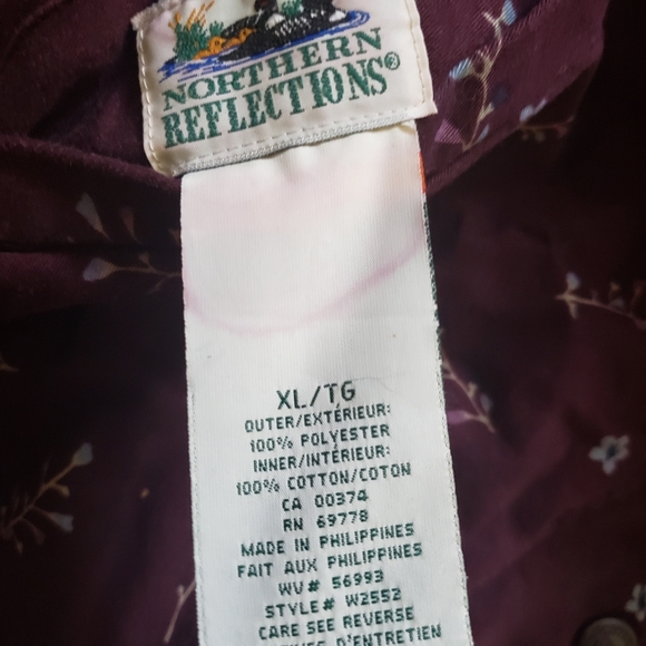 Northern Reflections Double Sided XXL Sherpa/ Floral purple Floral Full Zip - Picture 10 of 11